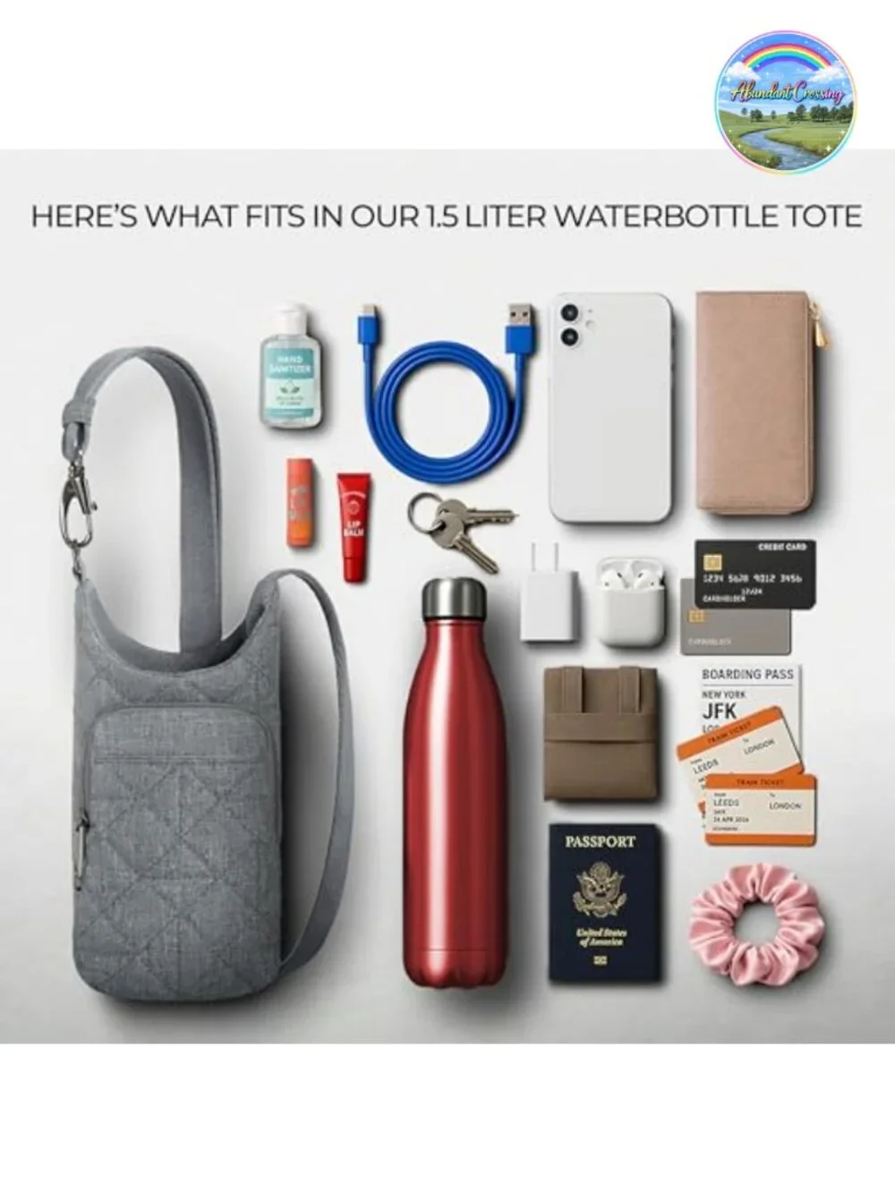 Anti-Theft Insulated Water Bottle Tote Polyester Locking RFID